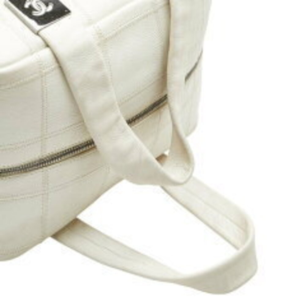 Chanel handbag mark skin Boston white Chocobar Coco caviar bag - Picture 8 of 10
